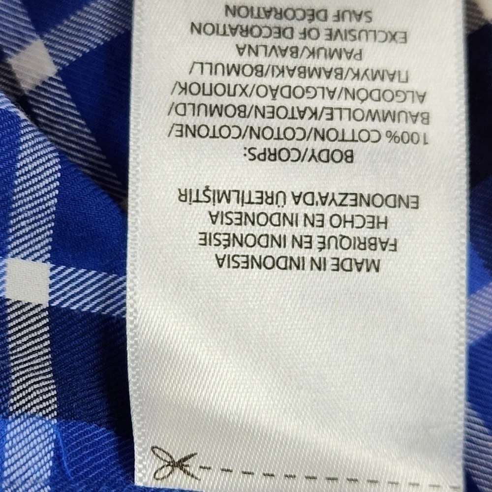 Ralph Lauren boy size 7 blue plaid long sleeve button down shirt